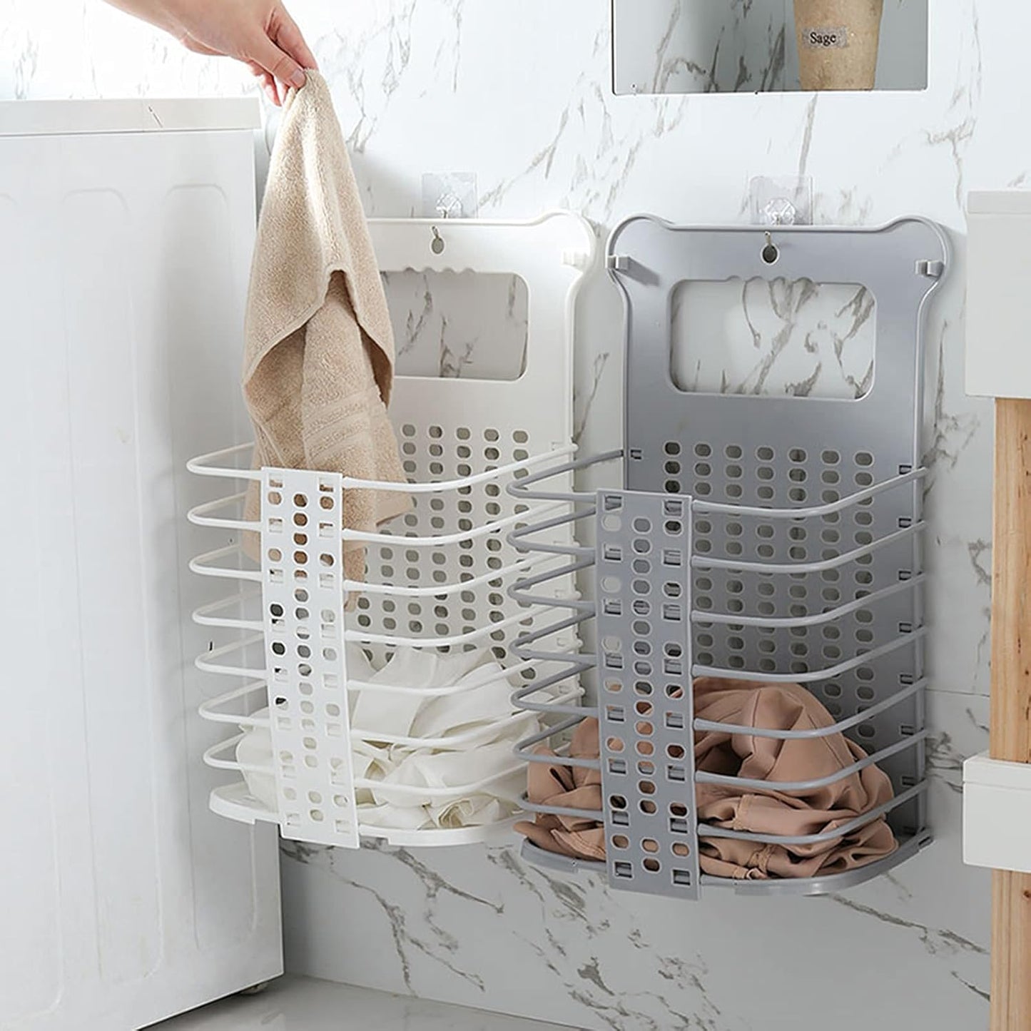 Multipurpose Hanging Laundry Basket-(Washing Machin Cleaning Tablet 10Pc)FREE