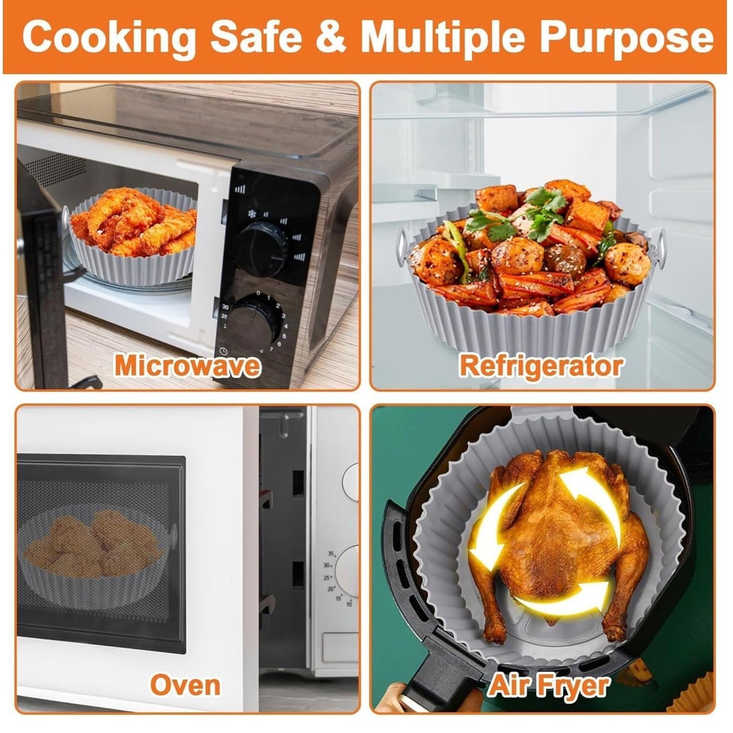 Air Fryer Silicone Reusable Baking Tray