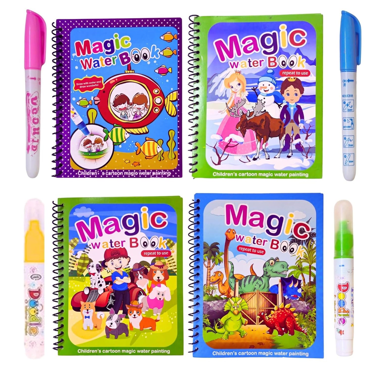 New Water Magic Book🎨 (Set Of 4)