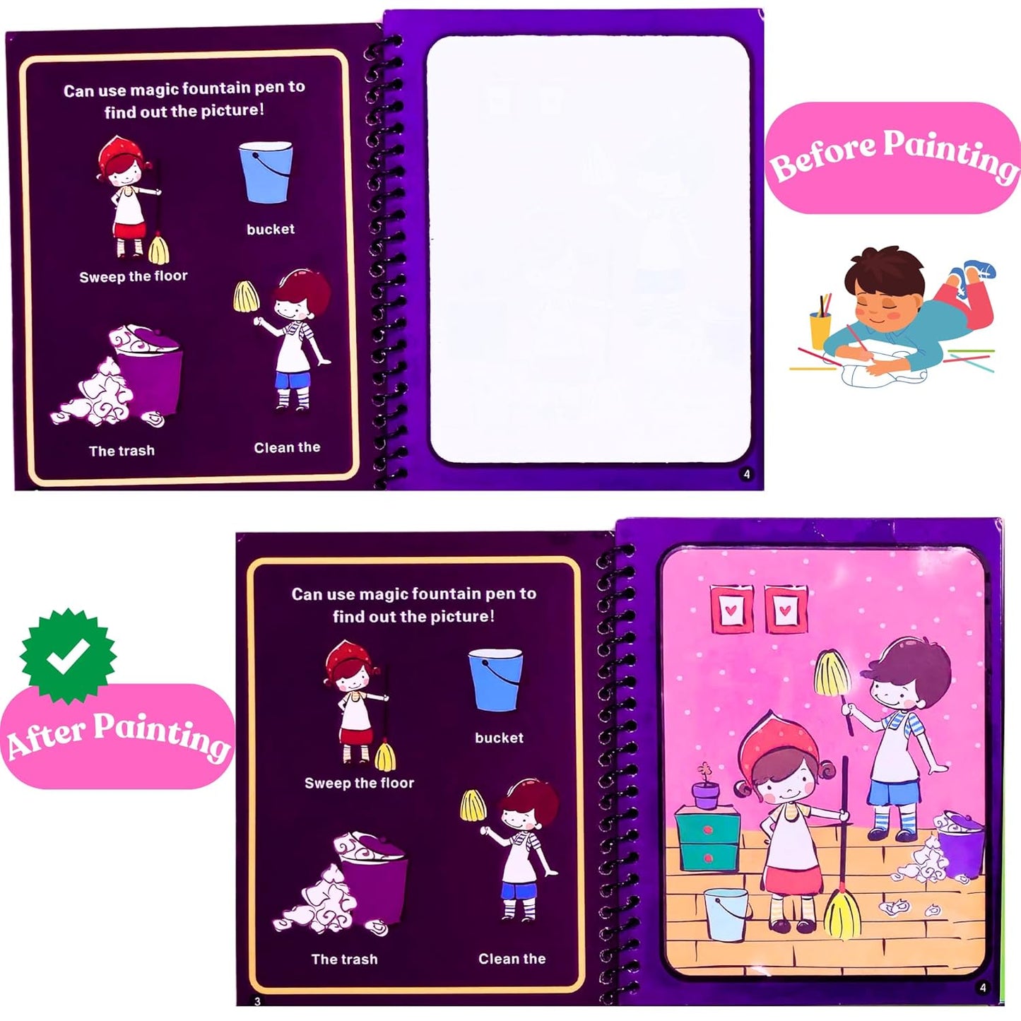 New Water Magic Book🎨 (Set Of 4)