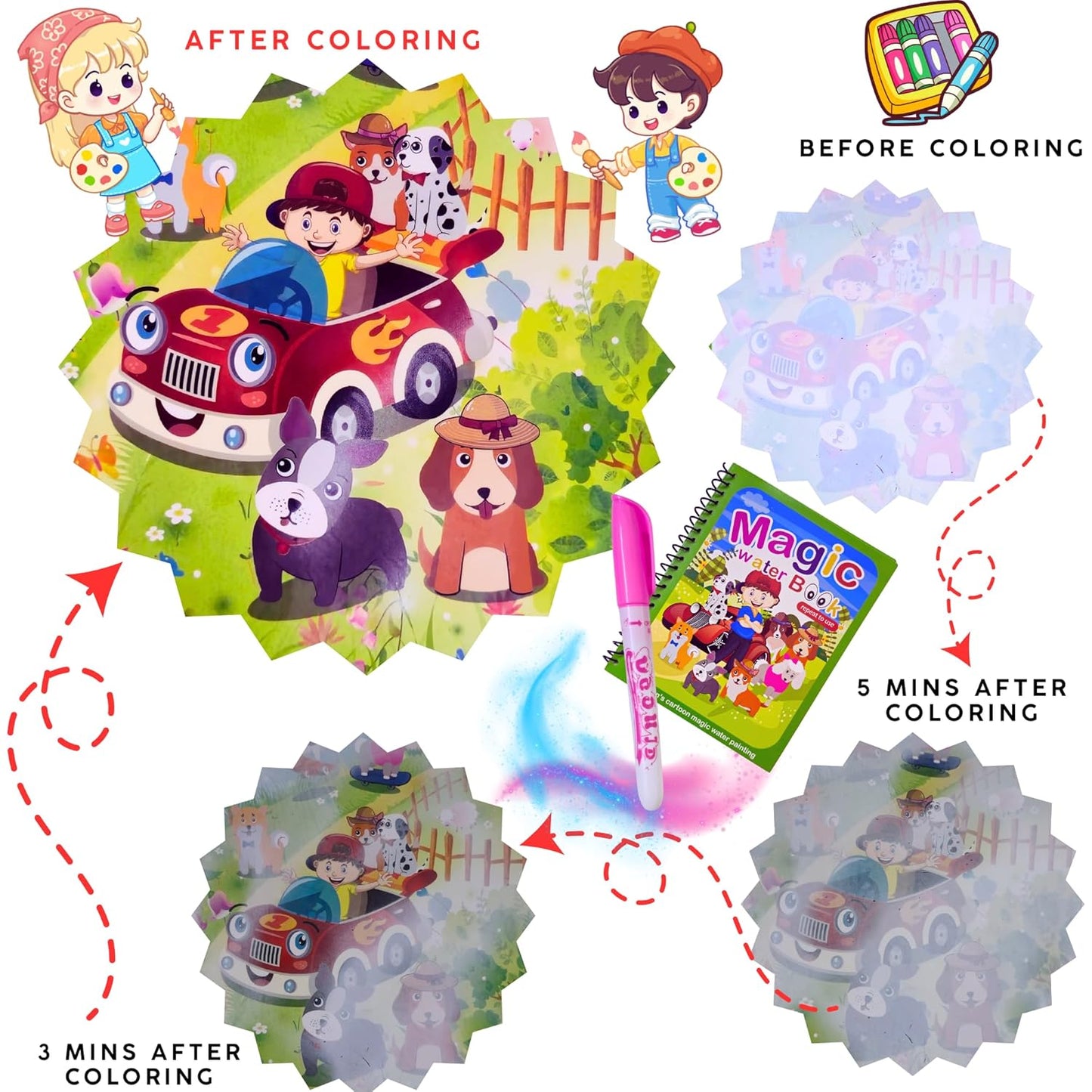 New Water Magic Book🎨 (Set Of 4)