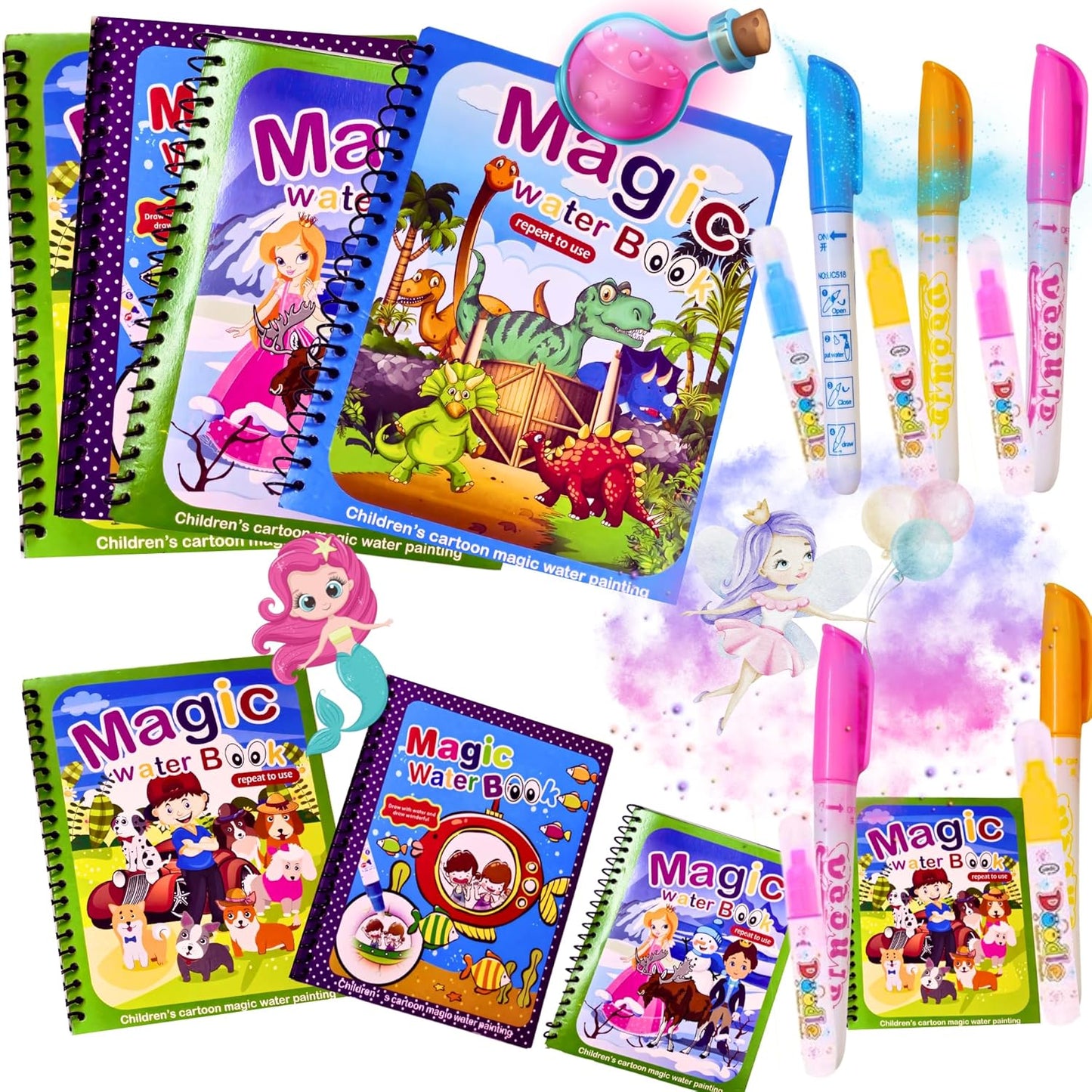 New Water Magic Book🎨 (Set Of 4)