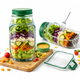 Premium Salad Jar With Side Opening & Separate Dressing Container- 1 Liter